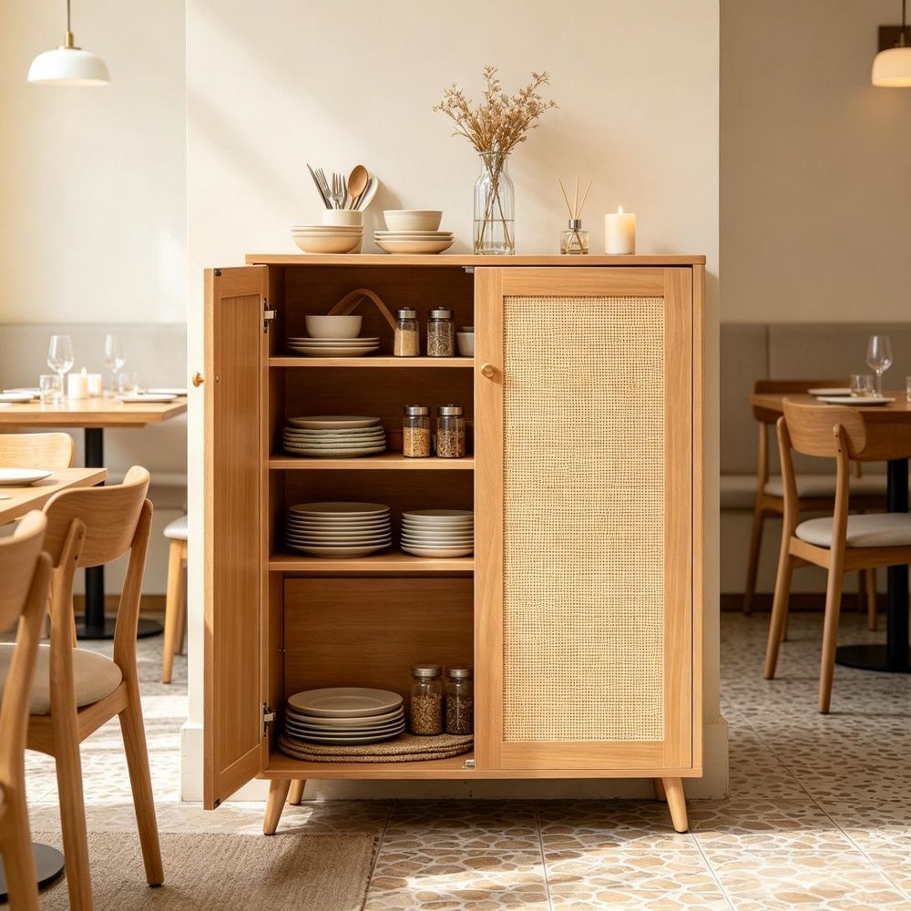 Classic Shoe Cabinet with Removable Middle Shelf