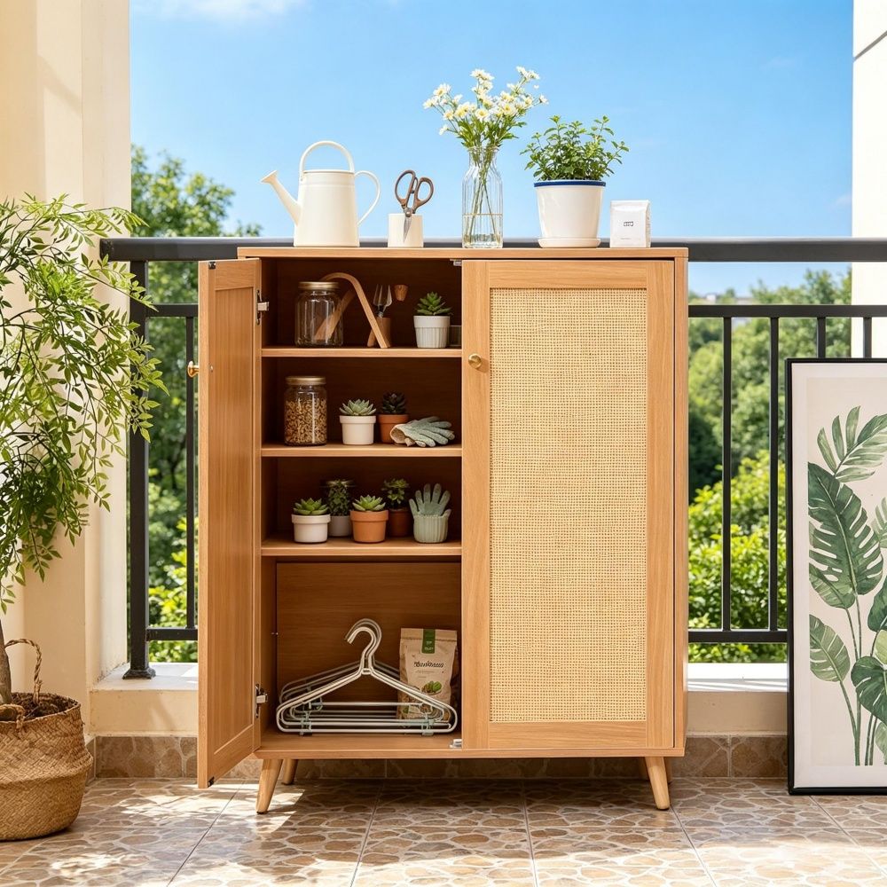 Classic Shoe Cabinet with Removable Middle Shelf