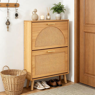 Classic Flip-Drawer Shoe Cabinet for Tidy Entryways
