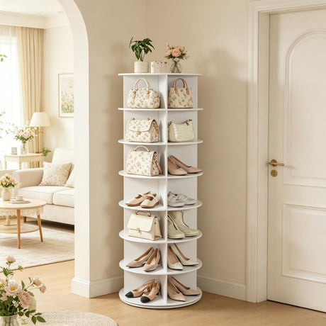 360° Rotating Shoe Storage Cabinet with Ample Space