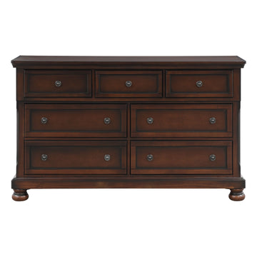 Classic Transitional Dresser with 7 Drawers and Hidden Storage