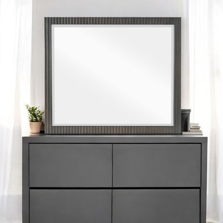 Clayten Espresso Finish Beveled Mirror