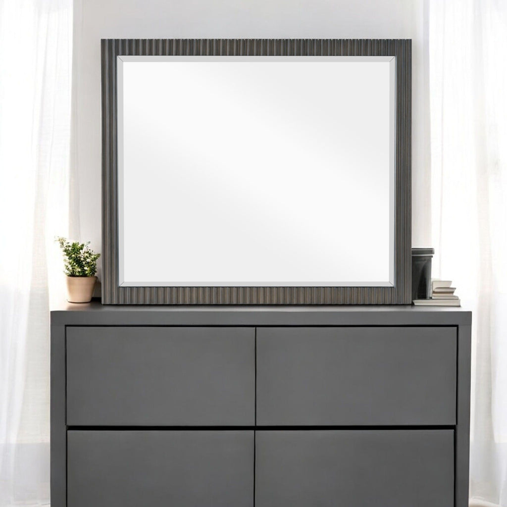 Clayten Espresso Finish Beveled Mirror