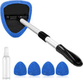 Extendable Car Interior Glass Cleaning Kit with Reusable Pads