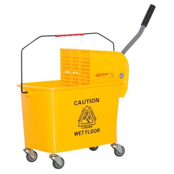 Rolling Mop Bucket with Wringer – Compact Cleaning Solution