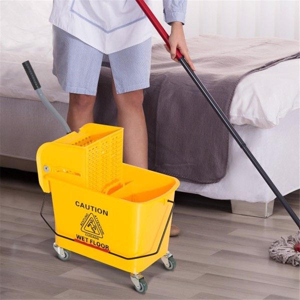 Rolling Mop Bucket with Wringer – Compact Cleaning Solution