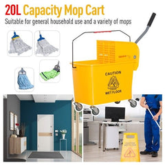 Rolling Mop Bucket with Wringer – Compact Cleaning Solution