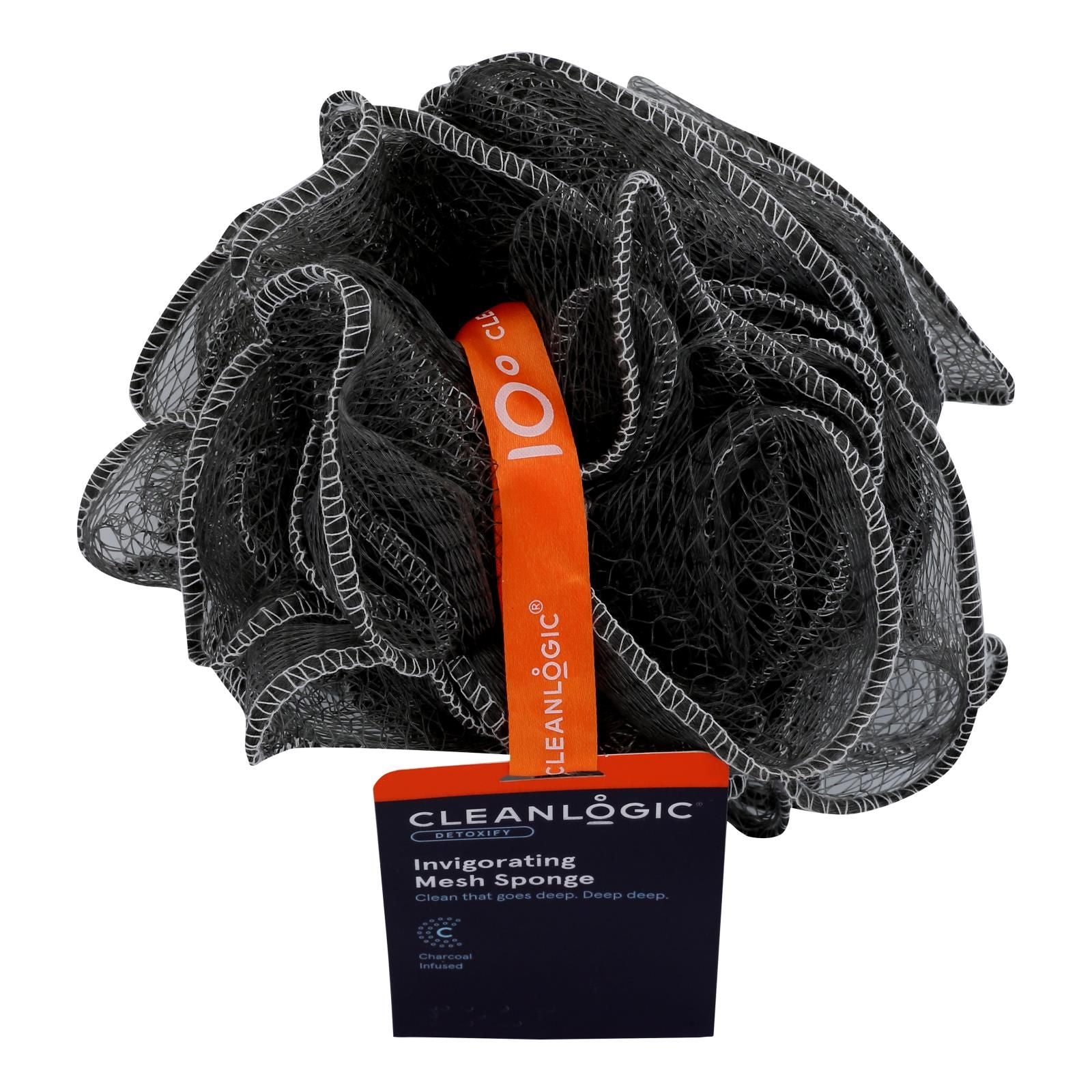 Cleanlogic Charcoal Mesh Sponge – Vegan & Exfoliating
