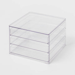Clear 3-Drawer Storage Organizer for Neat Kitchens
