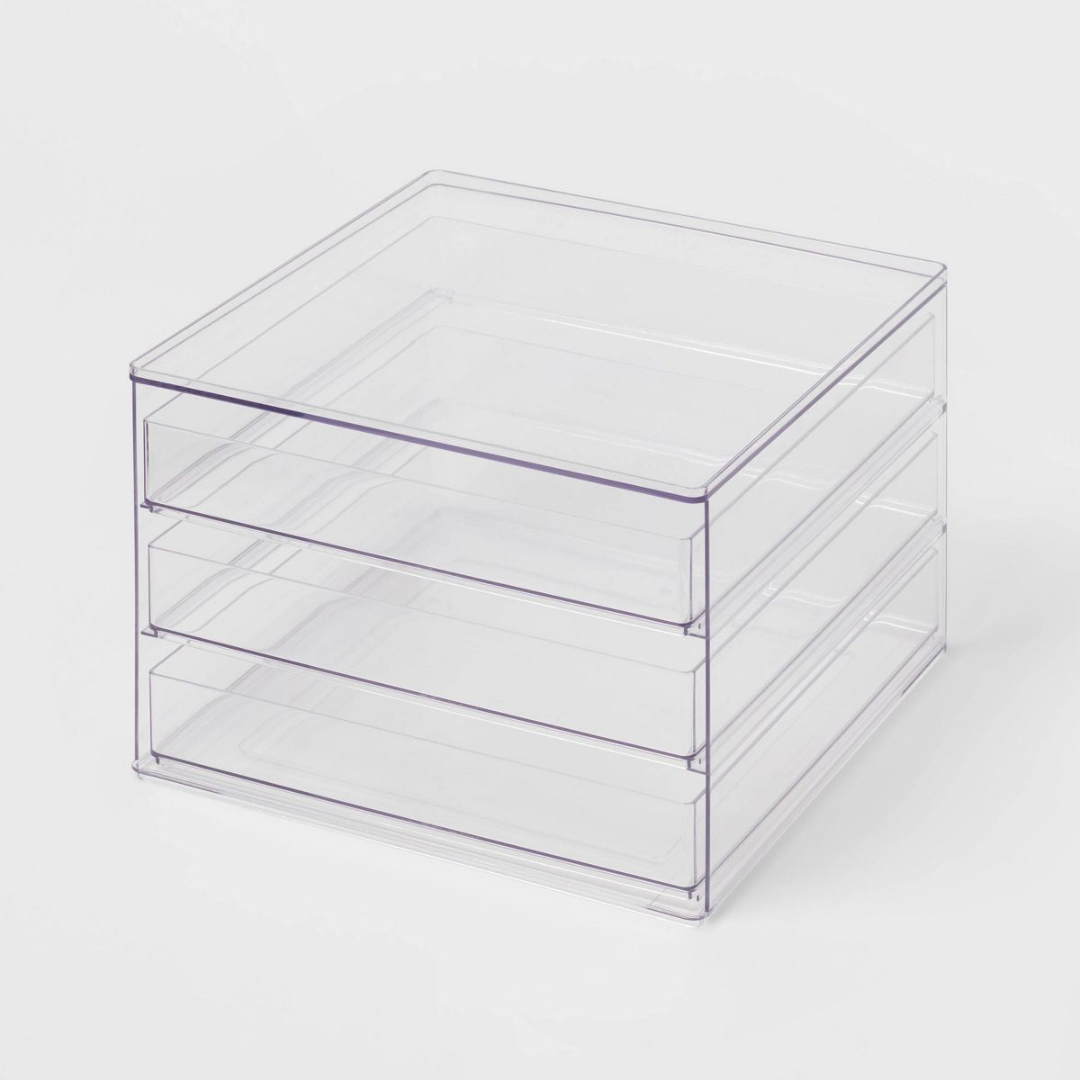 Clear 3-Drawer Storage Organizer for Neat Kitchens
