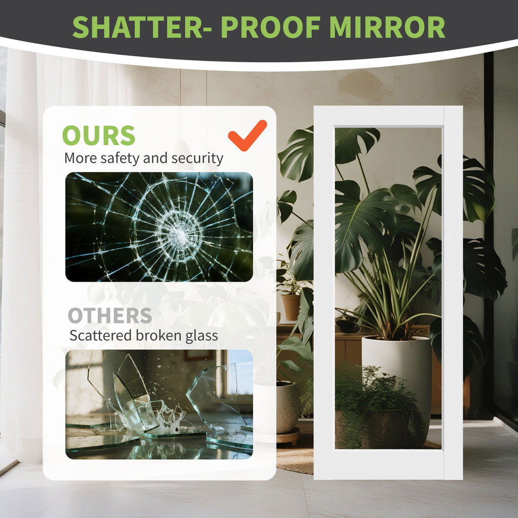 6-Lite Clear Glass Prefinished Solid MDF Door Slab – Pre-Assembled & Paintable