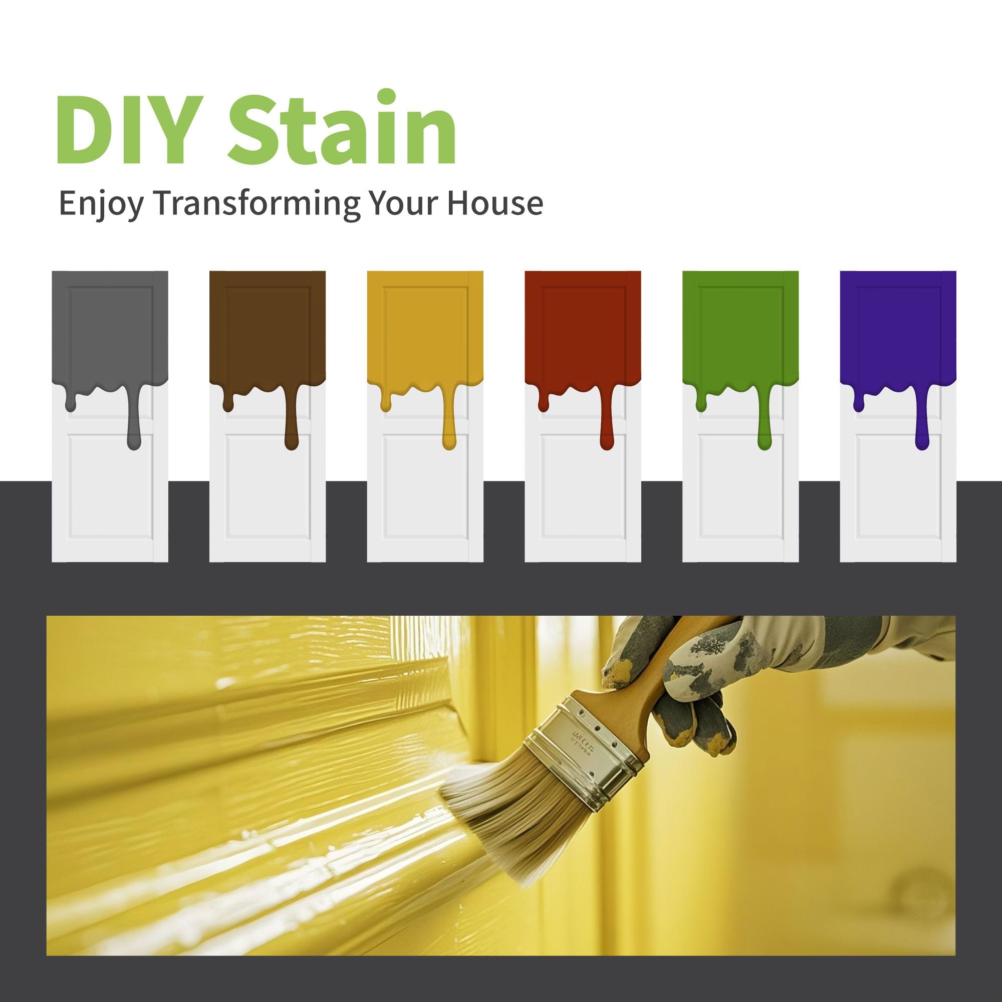 6-Lite Clear Glass Prefinished Solid MDF Door Slab – Pre-Assembled & Paintable