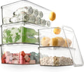 Five Clear Lidded Bins for Cabinet and Pantry Organization
