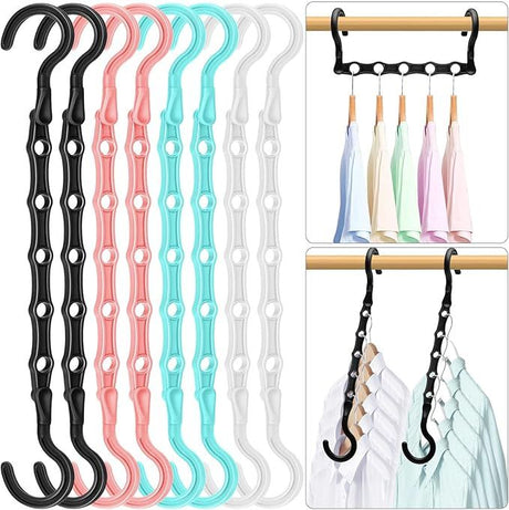 Cascading Closet Hangers for Organizing Heavy Clothes