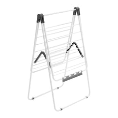 2-Tier Foldable Clothes Drying Rack with 21 Rods & Sock Clips, Adjustable Height