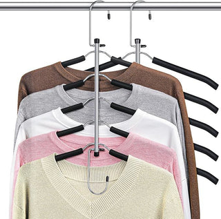 Space-Saving Multi-Shirt Hangers Keep Closet Outfits Together