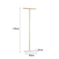 Golden Metal Freestanding practical Clothing Rack with Marble Base