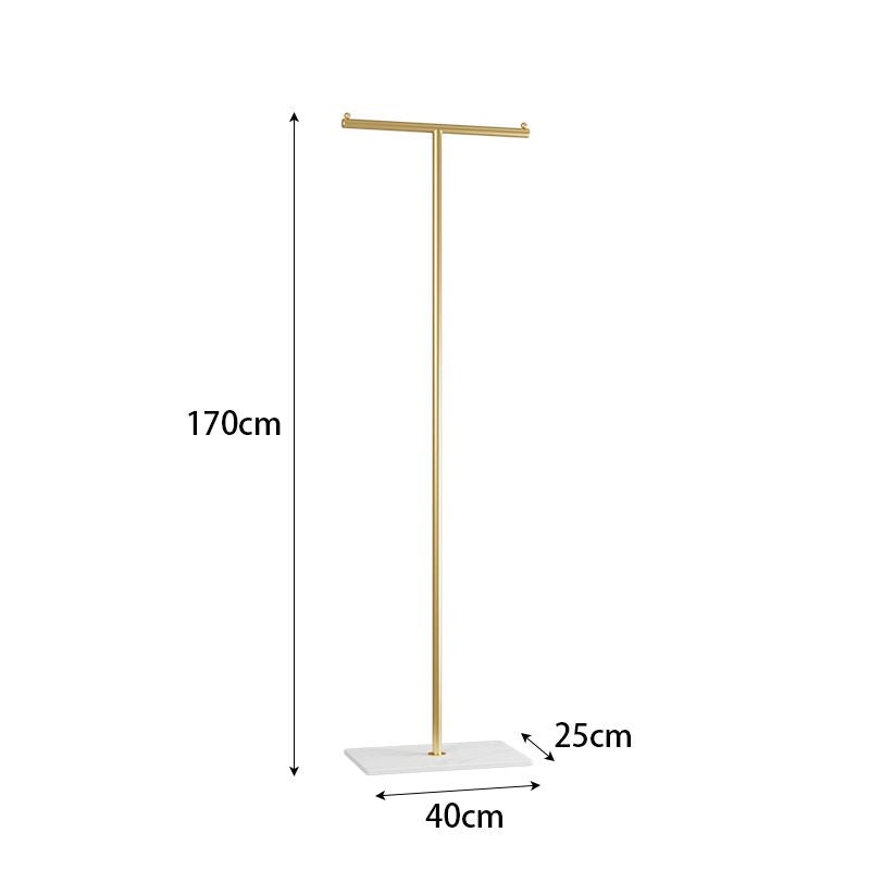 Golden Metal Freestanding practical Clothing Rack with Marble Base