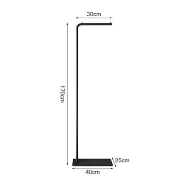 Gold Freestanding Clothes Rack with Shelf and Hooks