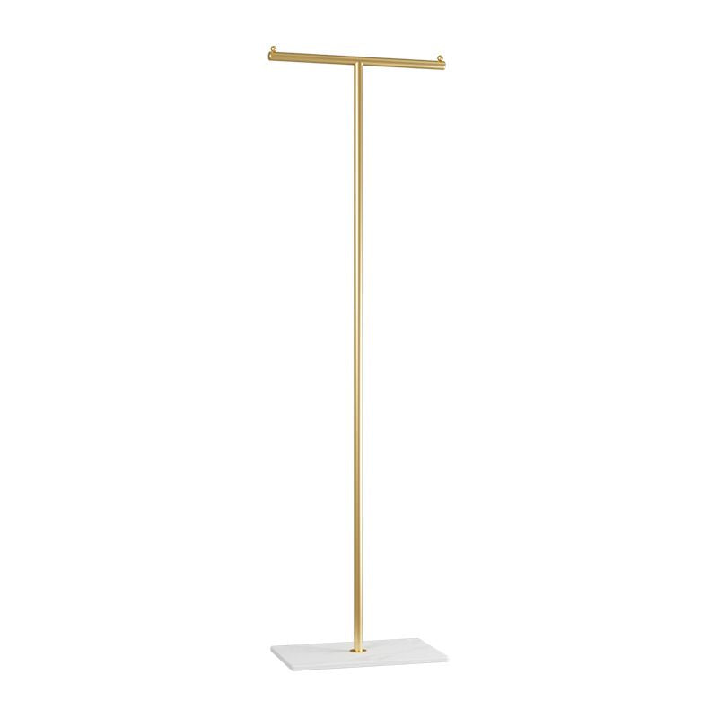 Golden Metal Freestanding practical Clothing Rack with Marble Base