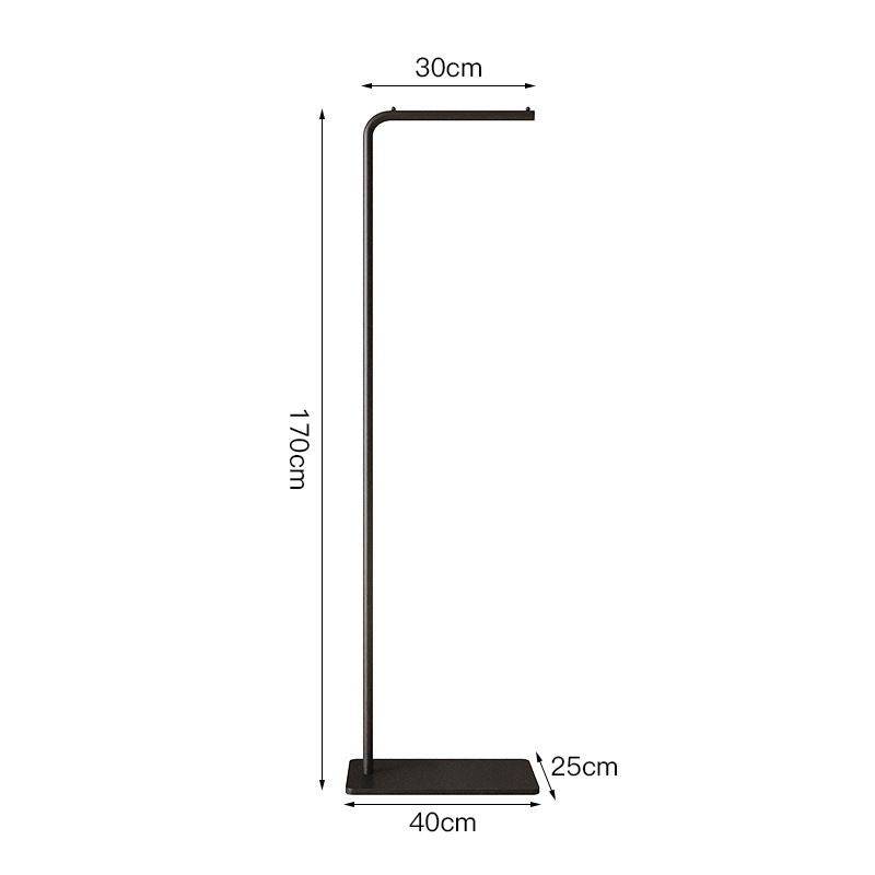 Gold Freestanding Clothes Rack with Shelf and Hooks