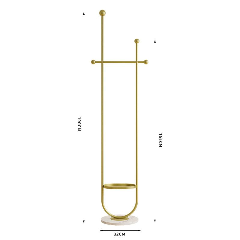 Gold Metal Freestanding Coat Rack with White Shelf – Sturdy & Space-Saving