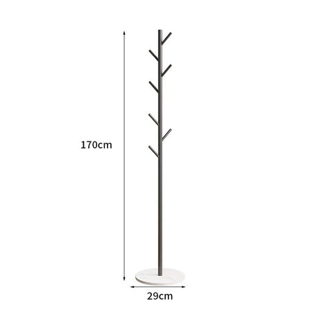 Freestanding Clothes Rack with Shelf and Side Hooks