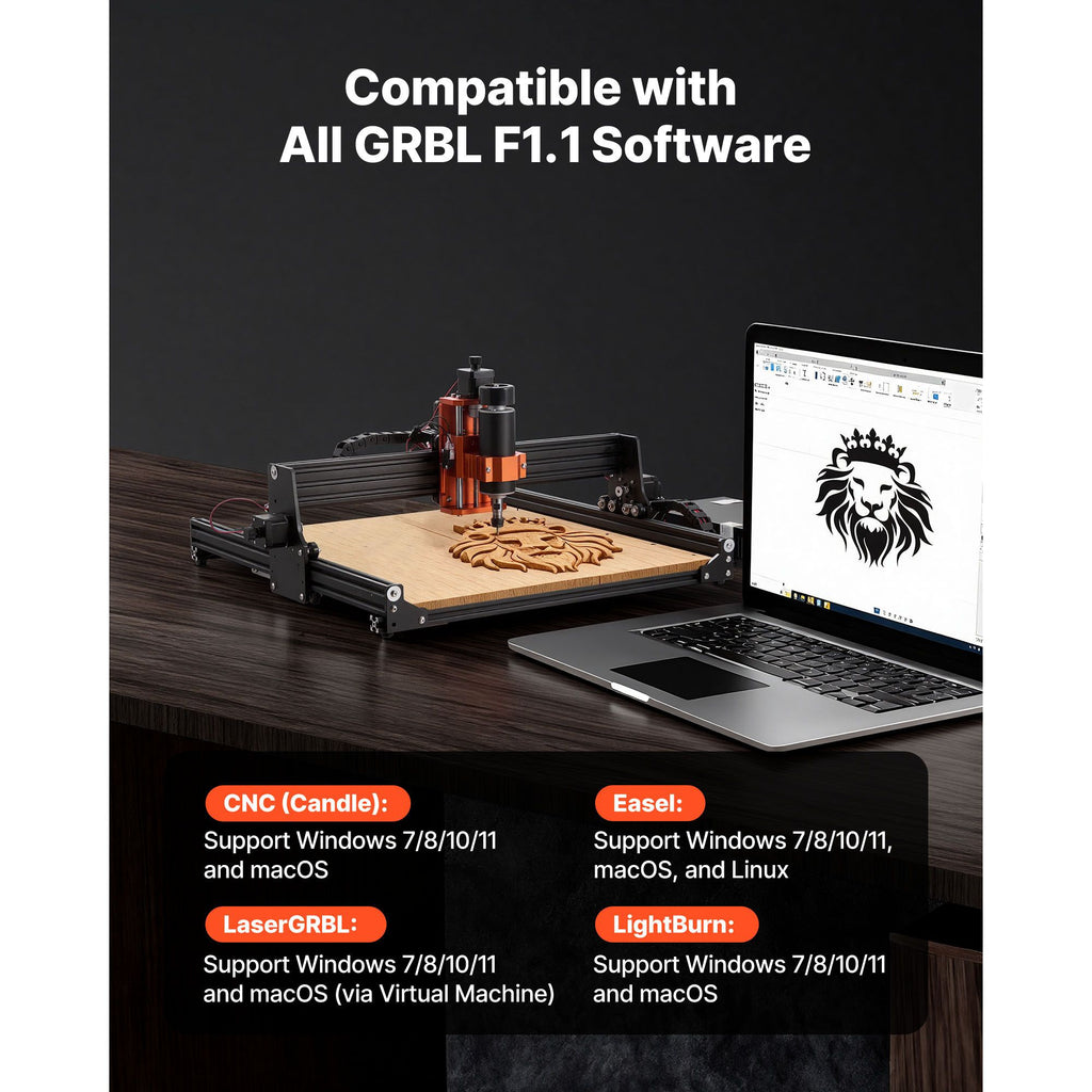 3-Axis Desktop CNC Router for Creative Engraving