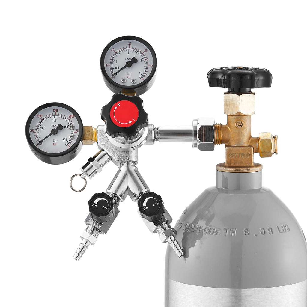 Dual-Gauge CO2 Regulator for Draft Beer and Homebrewing
