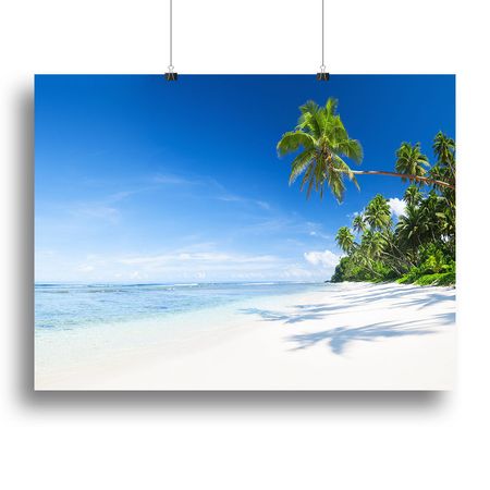 Coastline and Palm Tree Wall Art