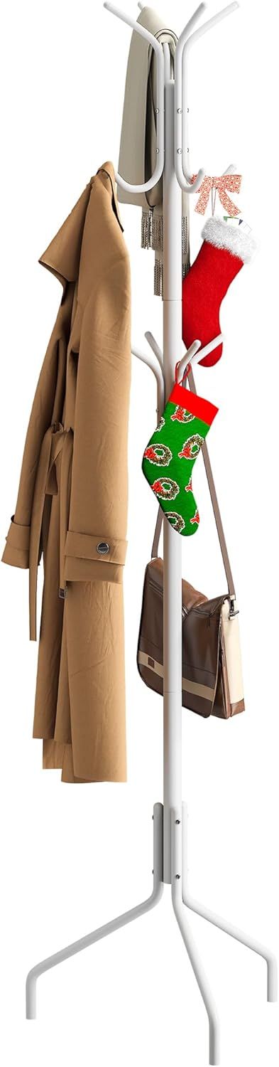 Freestanding Coat Rack and Coat Tree for Entryway Hats and Jackets
