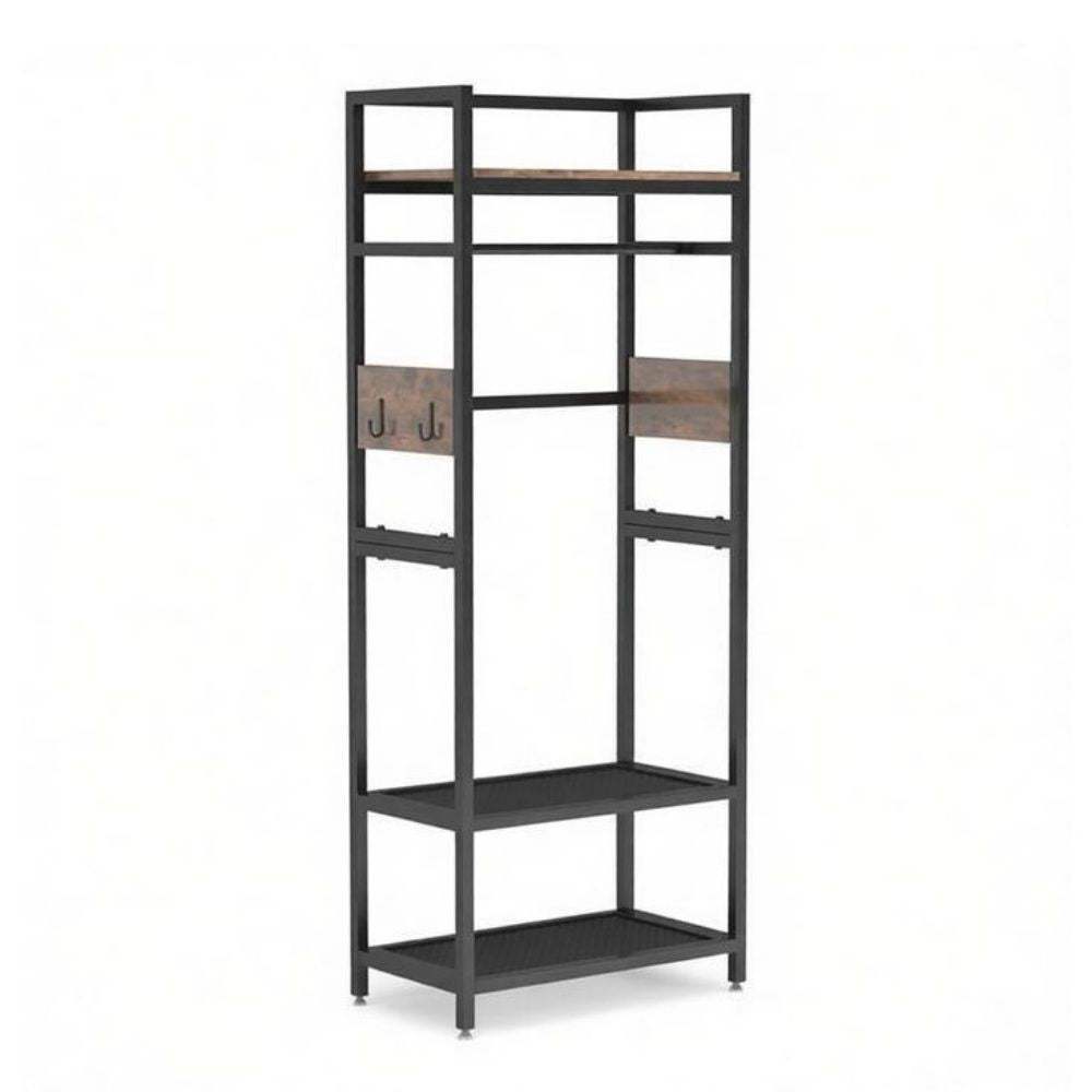 Compact Freestanding Coat and Clothing Rack for Small Spaces