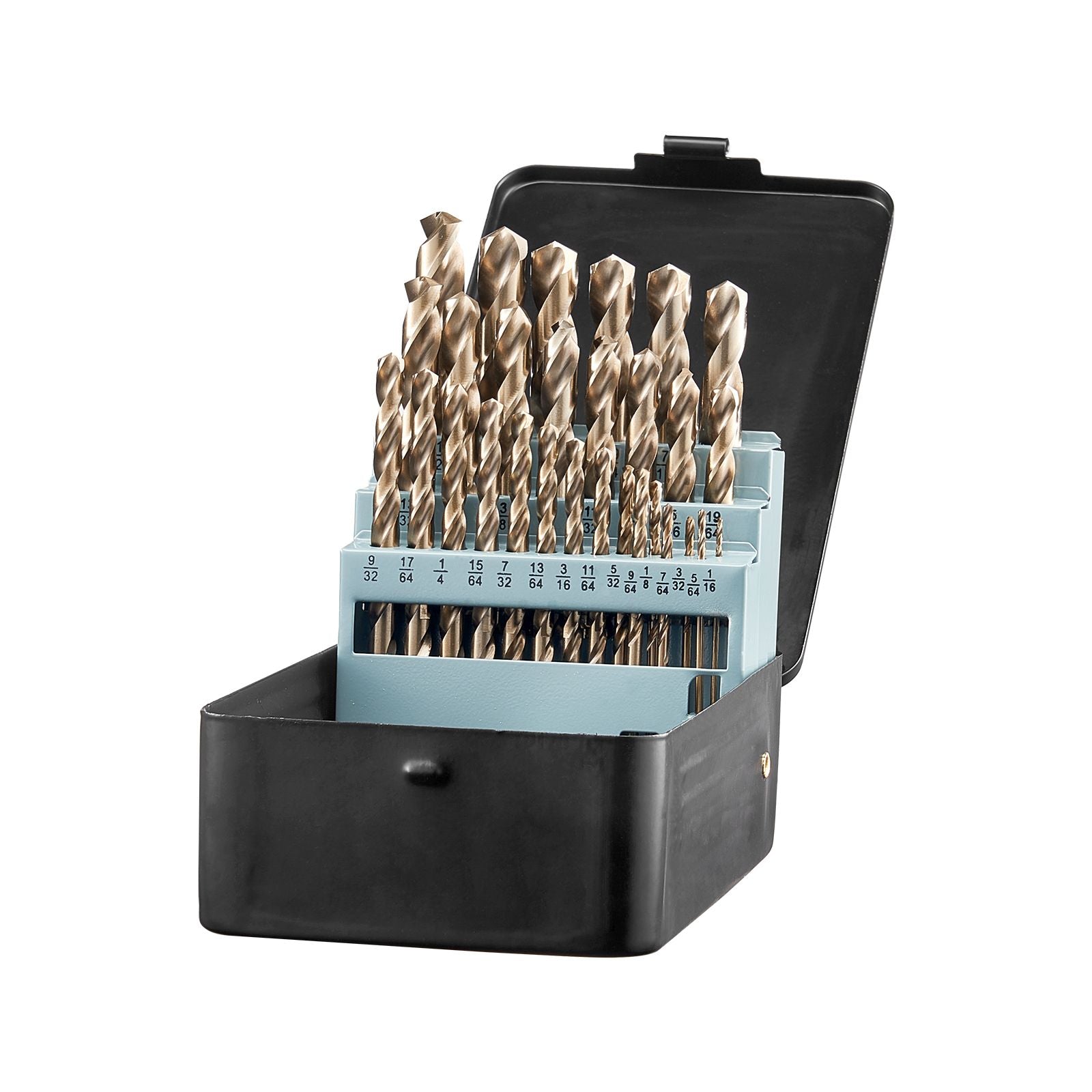 M35 Cobalt Drill Bit Set, 29 Pieces with Storage Case – High Speed Steel for Metal, Wood & Plastic
