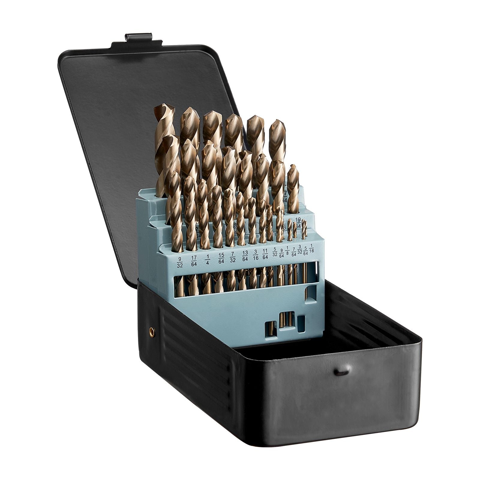 M35 Cobalt Drill Bit Set, 29 Pieces with Storage Case – High Speed Steel for Metal, Wood & Plastic