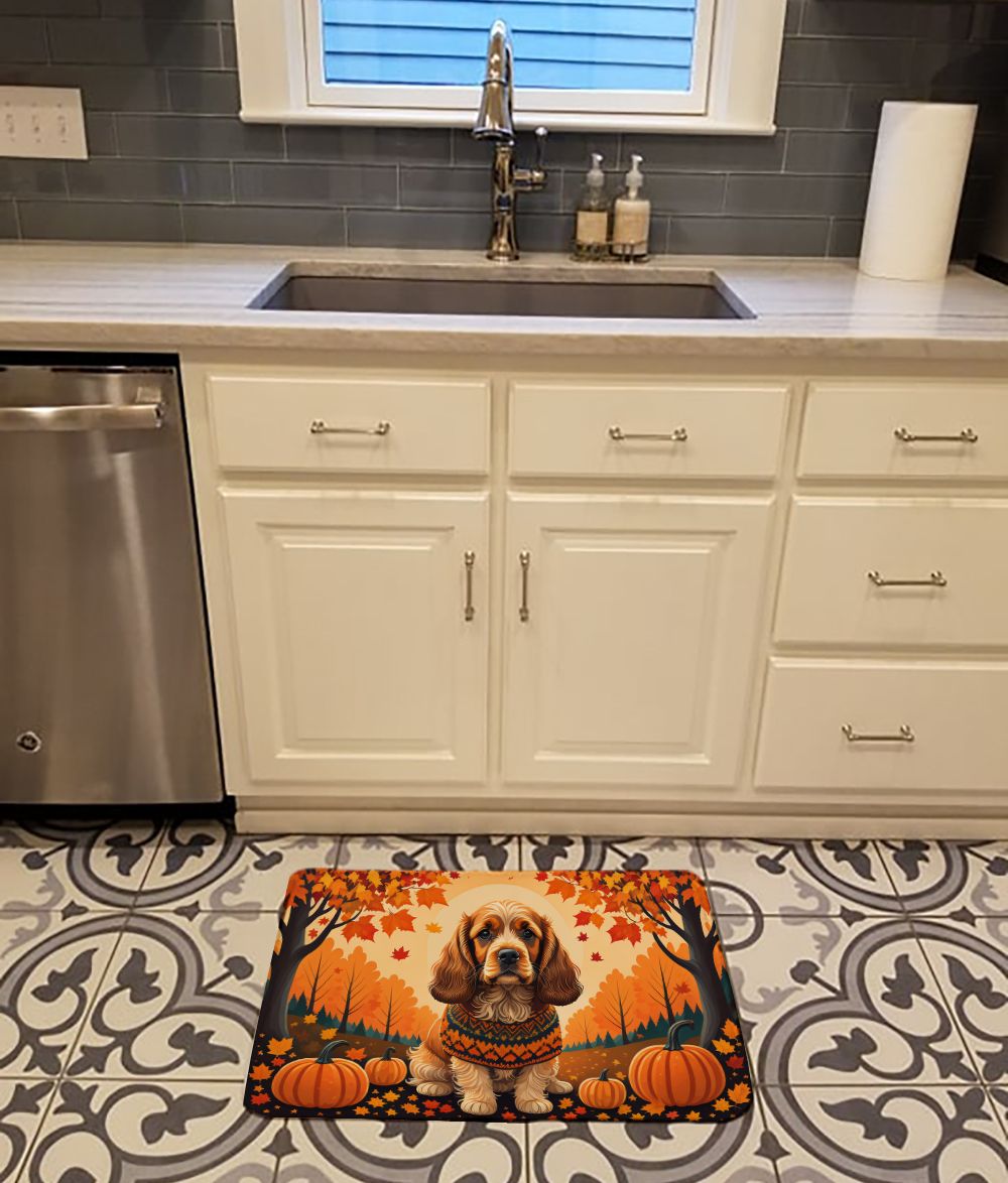 Cocker Spaniel Fall Kitchen and Bath Mat