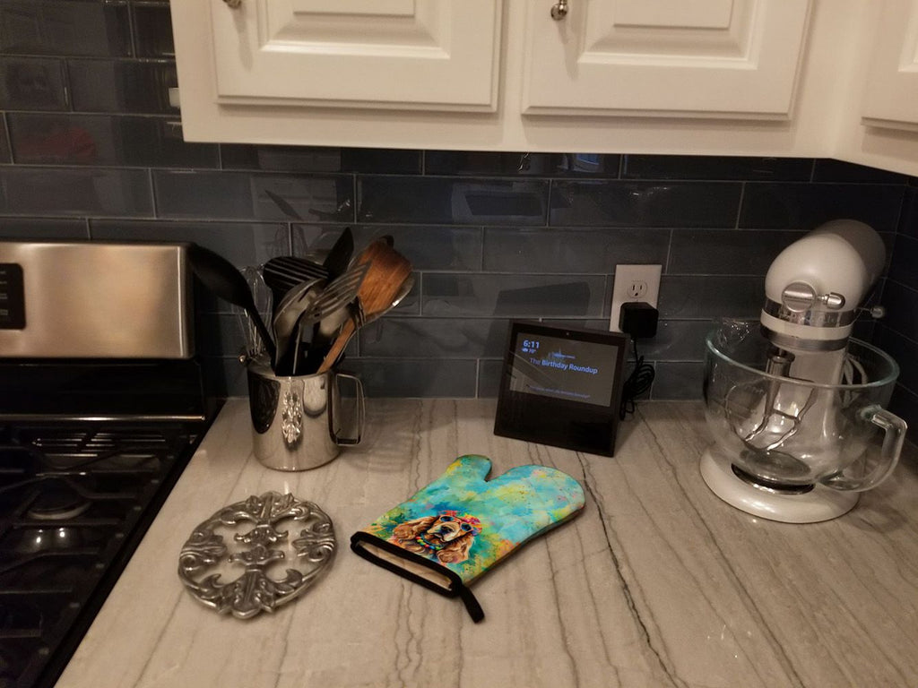 Cocker Spaniel Hippie Dawg Right-Hand Oven Mitt