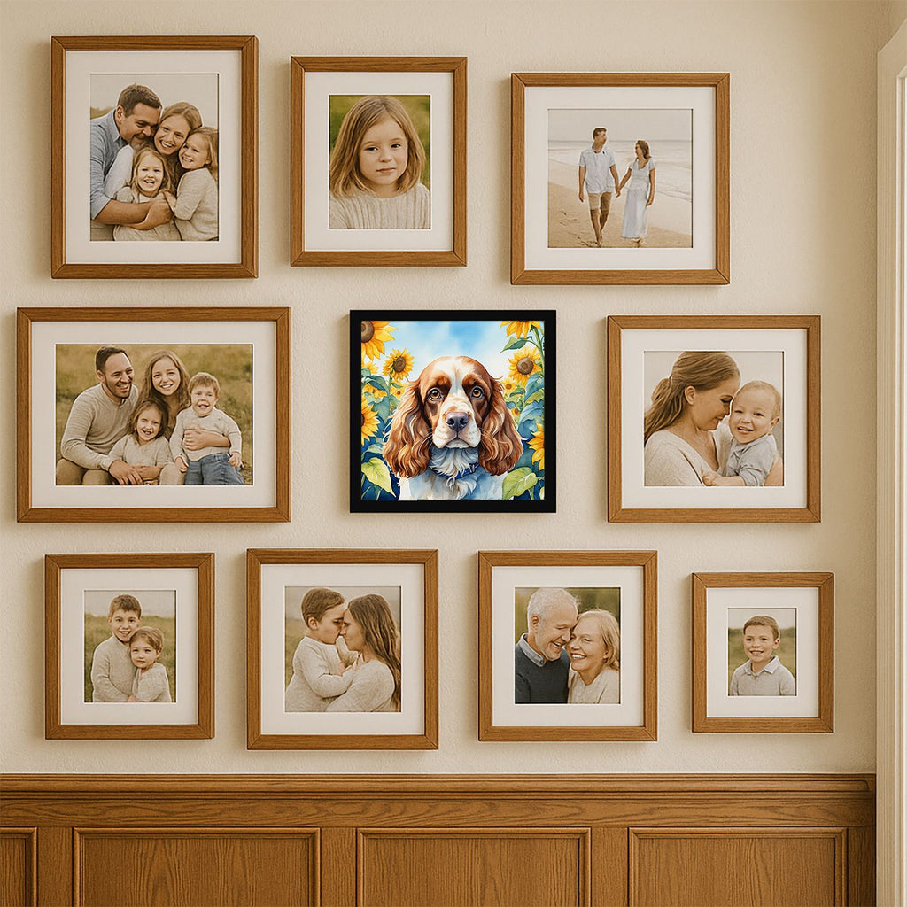 Cocker Spaniel in Sunflowers Framed Art