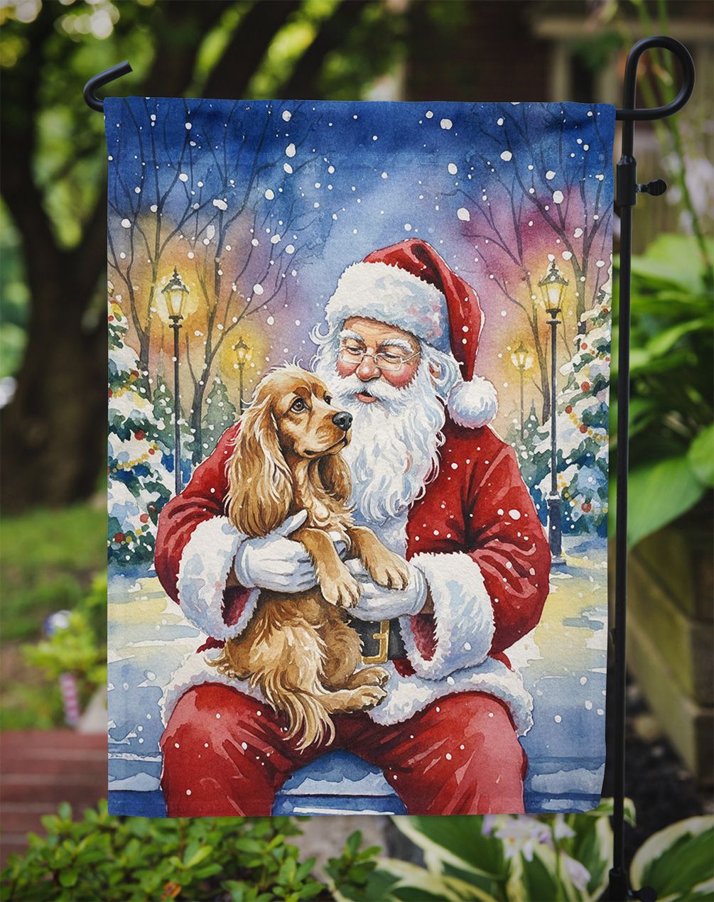 Vibrant Outdoor Garden Flag with Festive Artwork