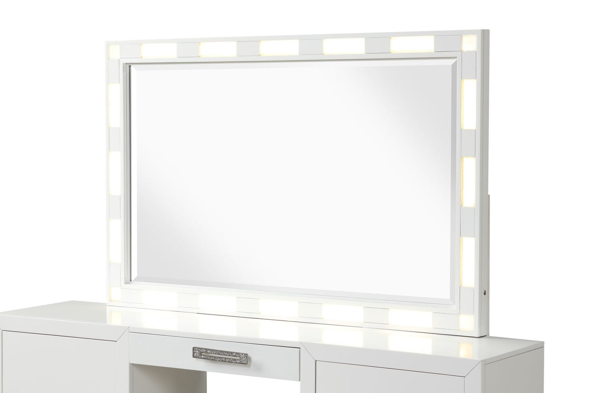 Coco Eight-Drawer Dresser with Mirrored Jewelry Storage