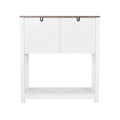 Farmhouse Coffee Bar Cabinet with Multi-Tier Storage and Magnetic Doors