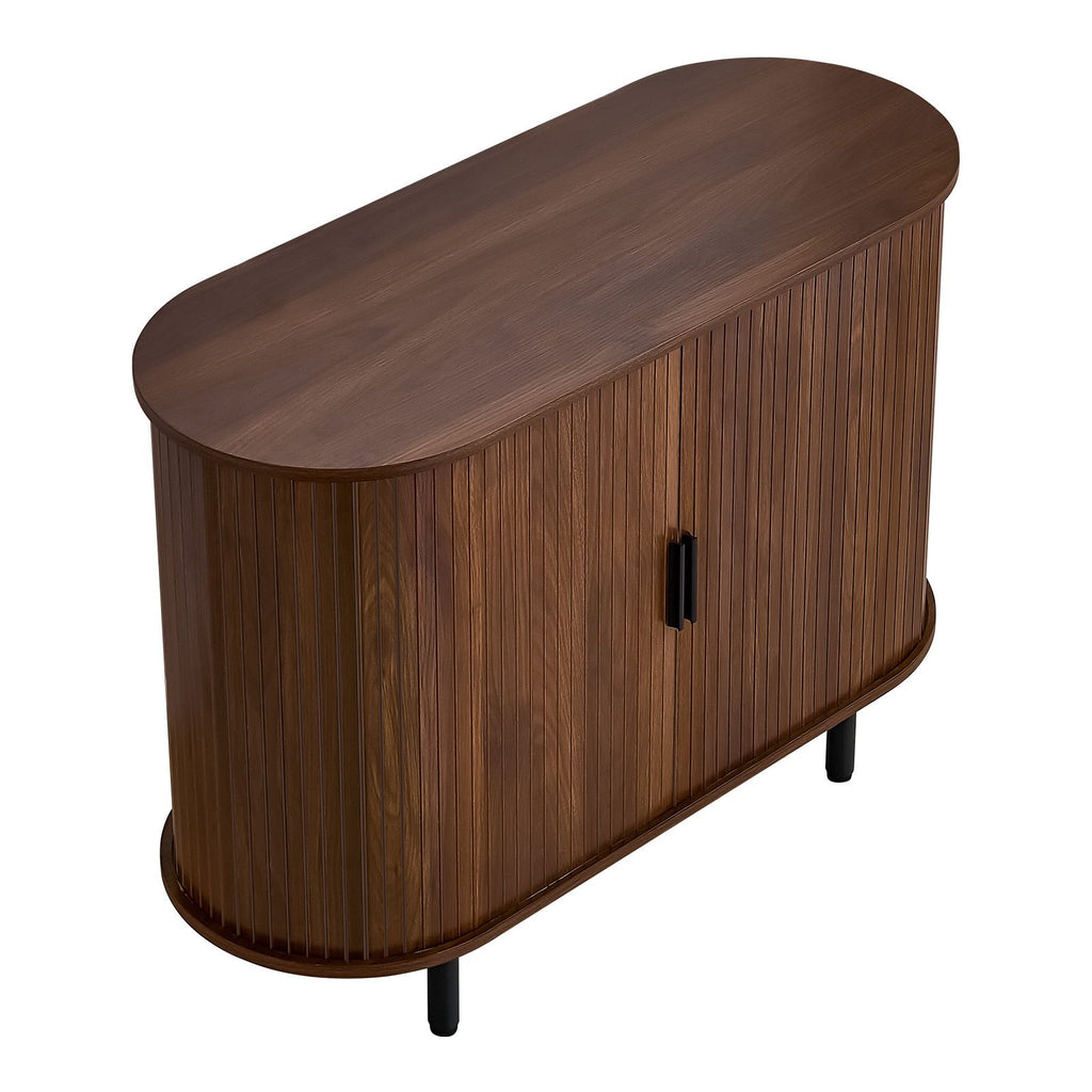 Coffee Bar Cabinet with Sliding Doors – Mid-Century Buffet Station