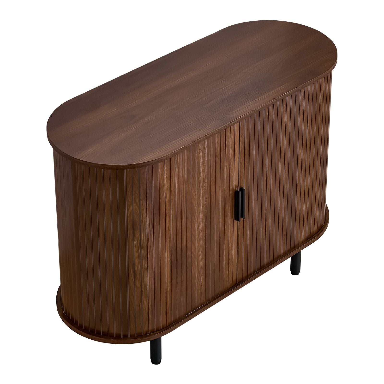 Coffee Bar Cabinet with Sliding Doors – Mid-Century Buffet Station