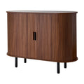 Coffee Bar Cabinet with Sliding Doors – Mid-Century Buffet Station