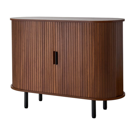 Coffee Bar Cabinet with Sliding Doors – Mid-Century Buffet Station