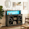 Coffee bar, cabinets, wine cabinets, shelves, brown