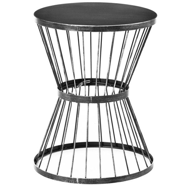 Versatile Black Steel Coffee Table for Patio, Garden, and Indoors