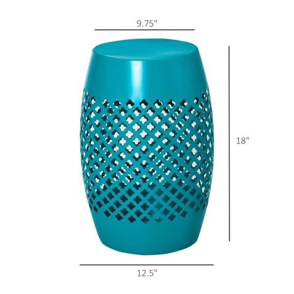 Chic Boho Outdoor Coffee Table – Geometric Pattern, Easy Clean