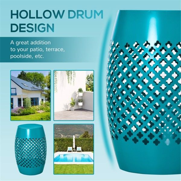 Chic Boho Outdoor Coffee Table – Geometric Pattern, Easy Clean