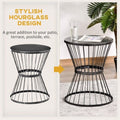 Versatile Black Steel Coffee Table for Patio, Garden, and Indoors