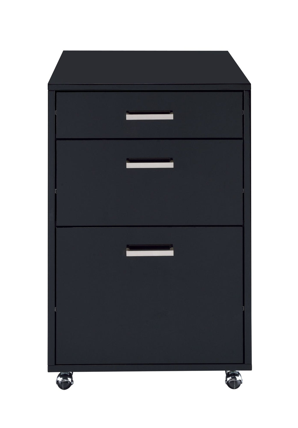 Coleen 3-Drawer File Cabinet with High Gloss Chrome Finish